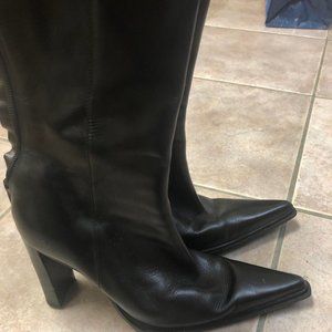 Aldo Short Leather Black Boots. Size 36